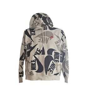 Nike All Over Swoosh Men's Pullover Hoodie Size: Small HAS STAINS AND HOLE READ